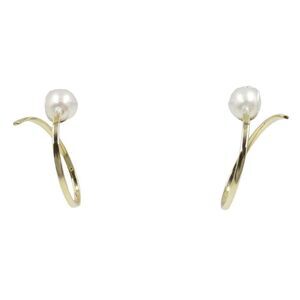 Pre Loved Tasaki Vintage Women white | white Earrings